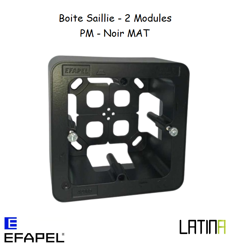 Boîte Saillie - 2 Modules 42985APM Noir MAT