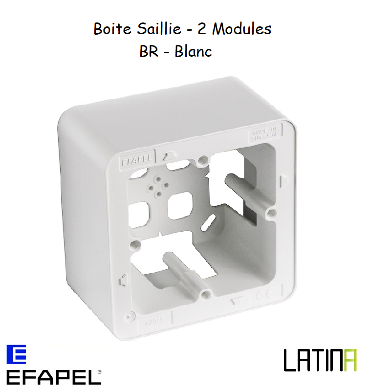Boîte Saillie - 2 Modules 42985ABR Blanc