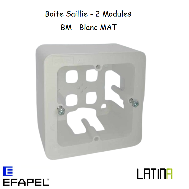 Boîte Saillie - 2 Modules 42985ABM Blanc MAT