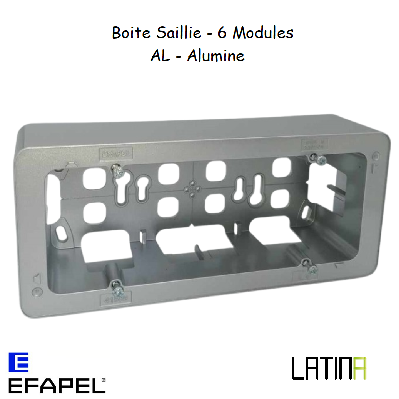 Boîte Saillie - 6 Modules 41989AAL Alumine