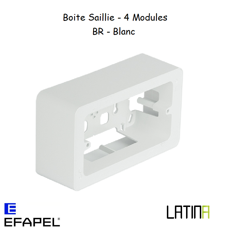 Boîte Saillie - 4 Modules 41988ABR Blanc