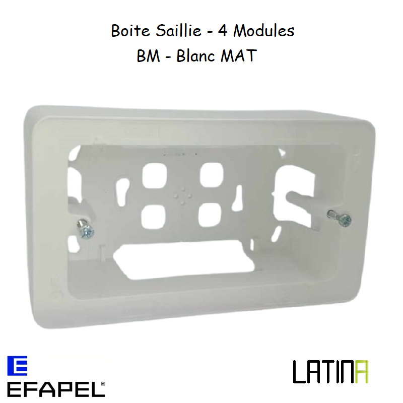 Boîte Saillie - 4 Modules 41988ABM Blanc MAT