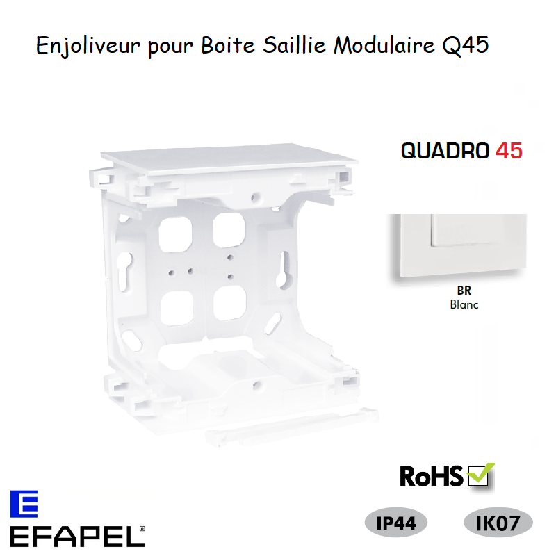 Enjoliveur Boite Saillie pour modulaire Quadro45 45997ABR
