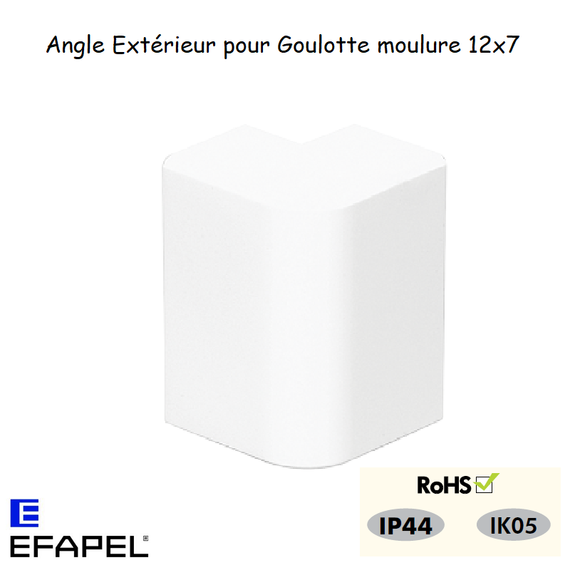 Angle extérieur pour goulotte série 10 Moulures 12x7 10016ABR