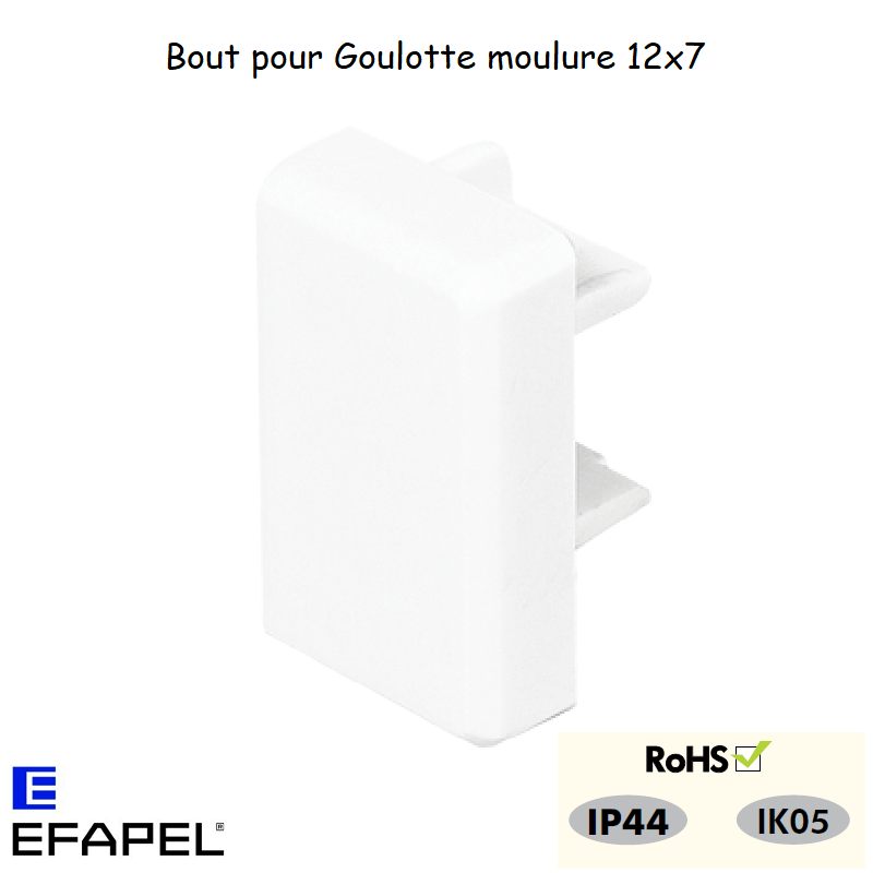 Bout pour goulotte série 10 Moulures 12x7 10015ABR