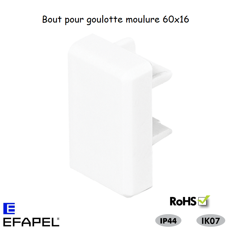 Bout pour goulotte série 10 Moulures 60x16 10075ABR