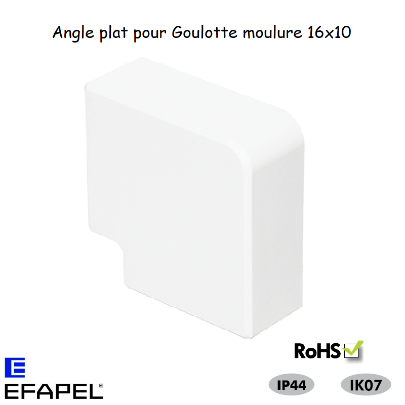 Angle plat pour goulotte série 10 Moulures 16x10 10023ABR