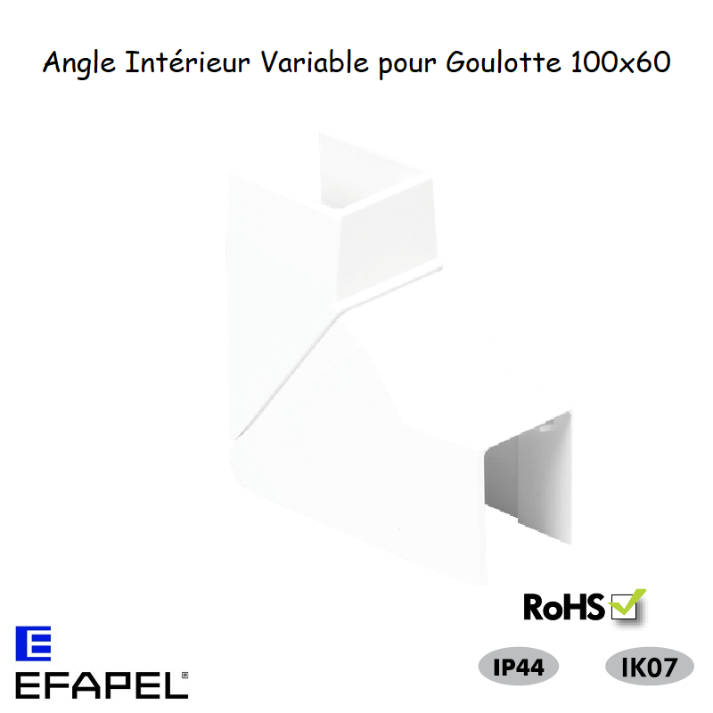 Angle Intérieur Variable pour goulotte série 13 100x60 13082