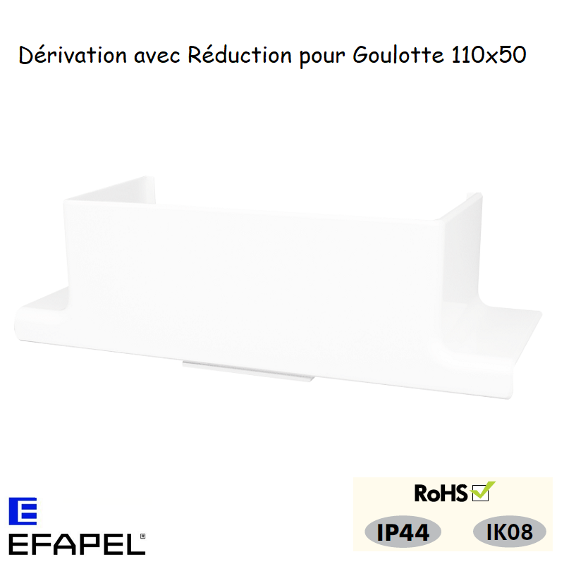 Dérivation avec réduction 110x50 pour goulottes distribution 180x50 10298RBR