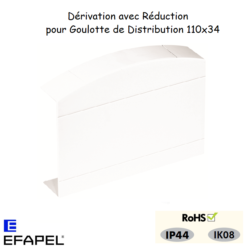 Dérivation avec réduction pour goulotte série 10 distribution 10088