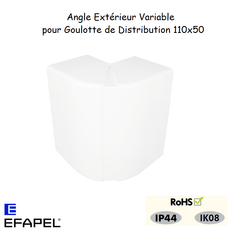 Angle extérieur variable pour goulottes distribution 10096