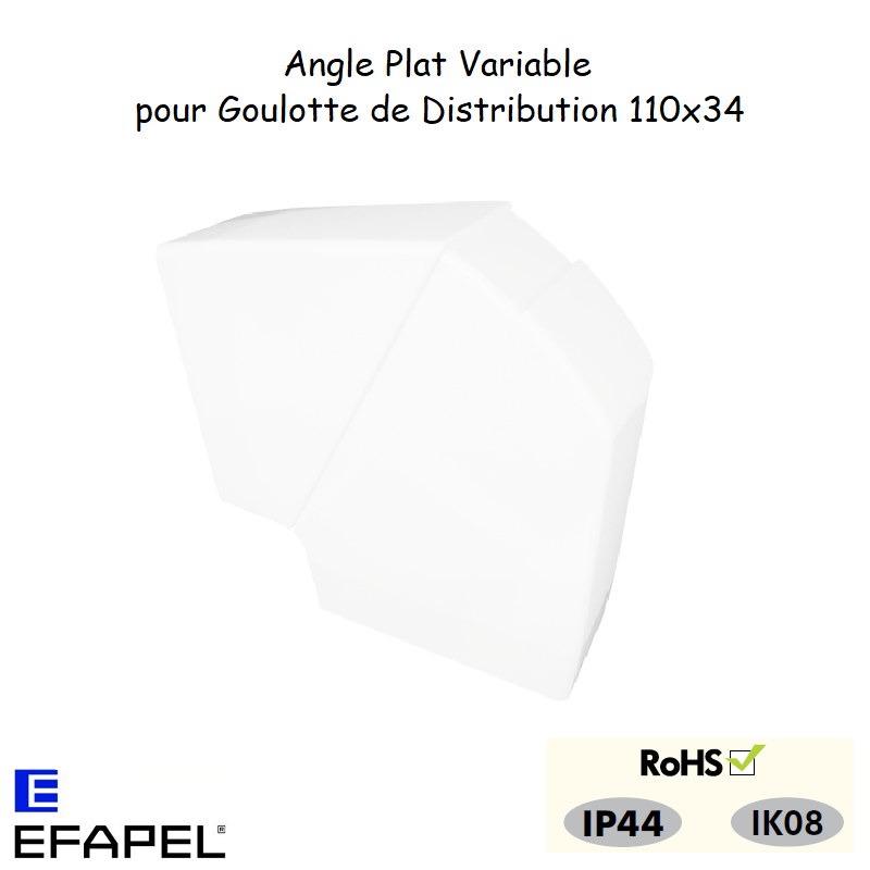 angle plat variable pour goulottes distribution 10083