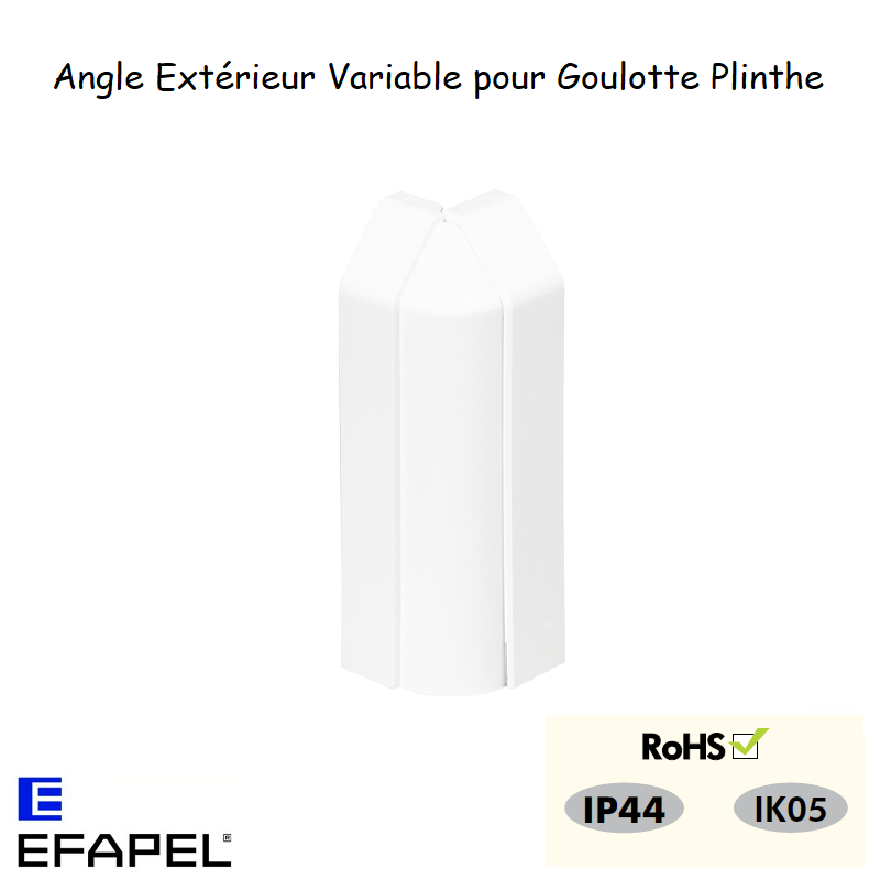 angle extérieur variable pour goulotte plinthe 10106ABR