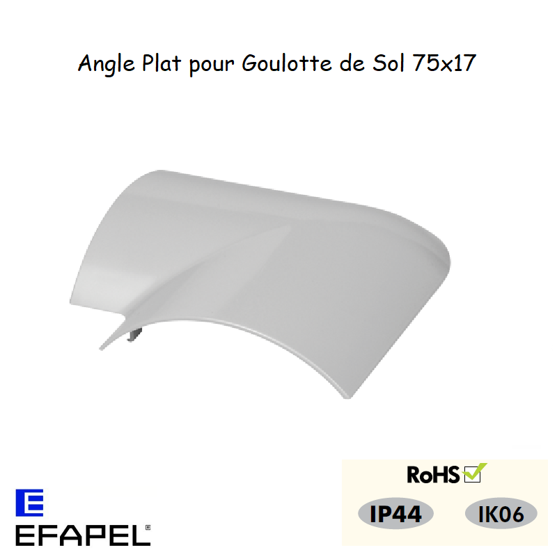 Angle Plat Goulotte de Sol 75x17 10123ACZ