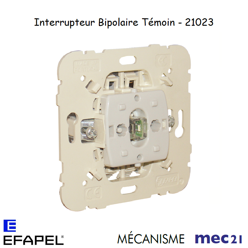 Mécanisme interrupteur bipolaire témoin mec 21023