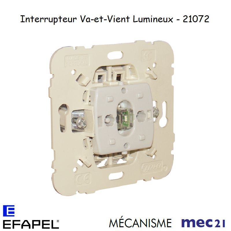 Mécanisme interrupteur va-et-vient lumineux mec 21072