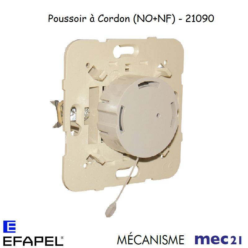 Mécanisme poussoir avec cordon NO+NF mec 21090