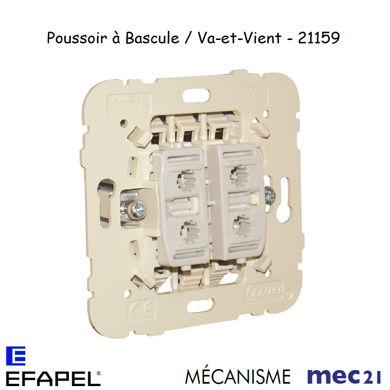 Modelec 087280BDAC Mécanisme levier droit volet roulant poussoir acier