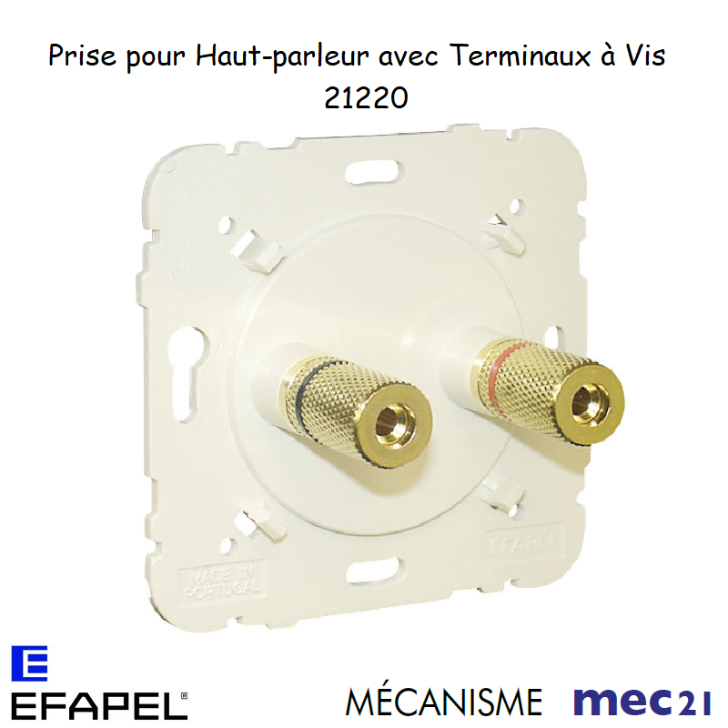 Mécanisme prise haut parleur avec terminaux à vis mec 21220