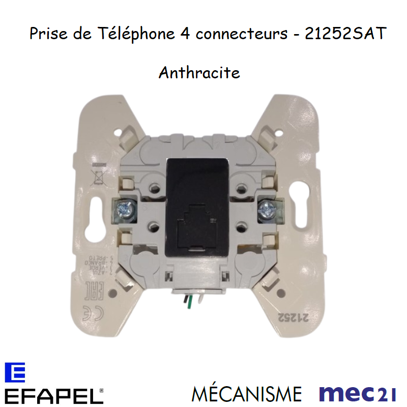 Mécanisme Prise de téléphone 4 conducteurs mec 21252SAT