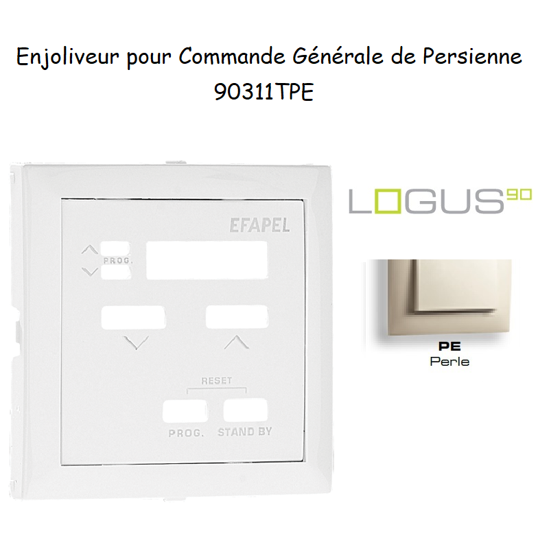 Enjoliveur pour commande générale de persienne Logus 90311TPE Perle