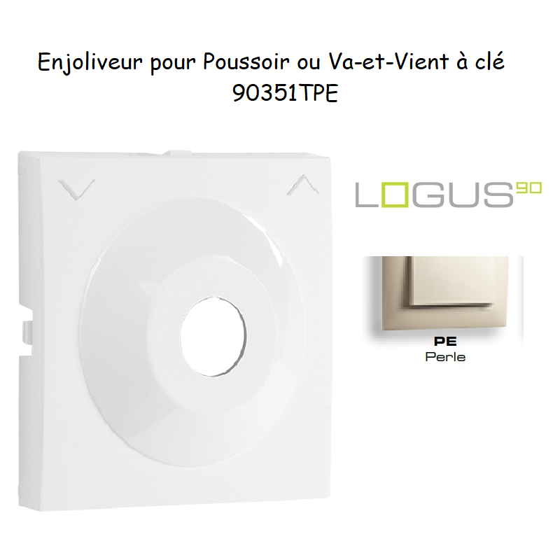 Enjoliveur pour poussoir à clé Logus 90351TPE Perle