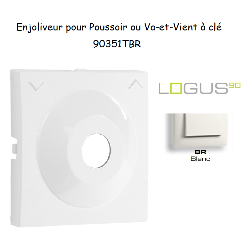 Enjoliveur pour poussoir à clé Logus 90351TBR Blanc