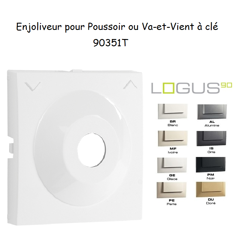 Enjoliveur pour poussoir à clé Logus 90351T
