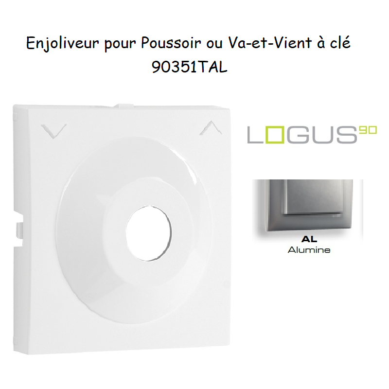 Enjoliveur pour poussoir à clé Logus 90351TAL Alumine