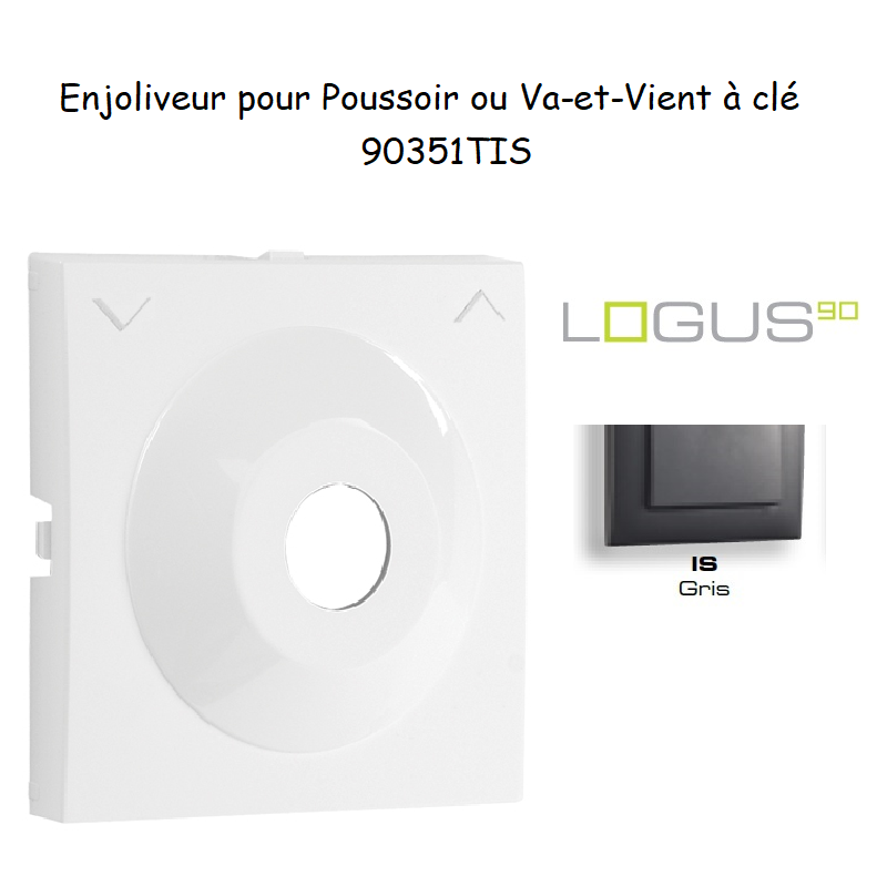 Enjoliveur pour poussoir à clé Logus 90351TIS Gris