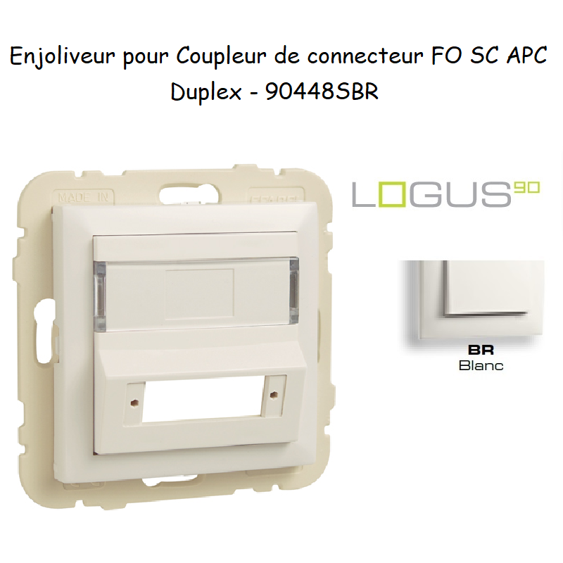 Enjoliveur pour Coupleur de connecteurs FO Logus 90448SBR Blanc