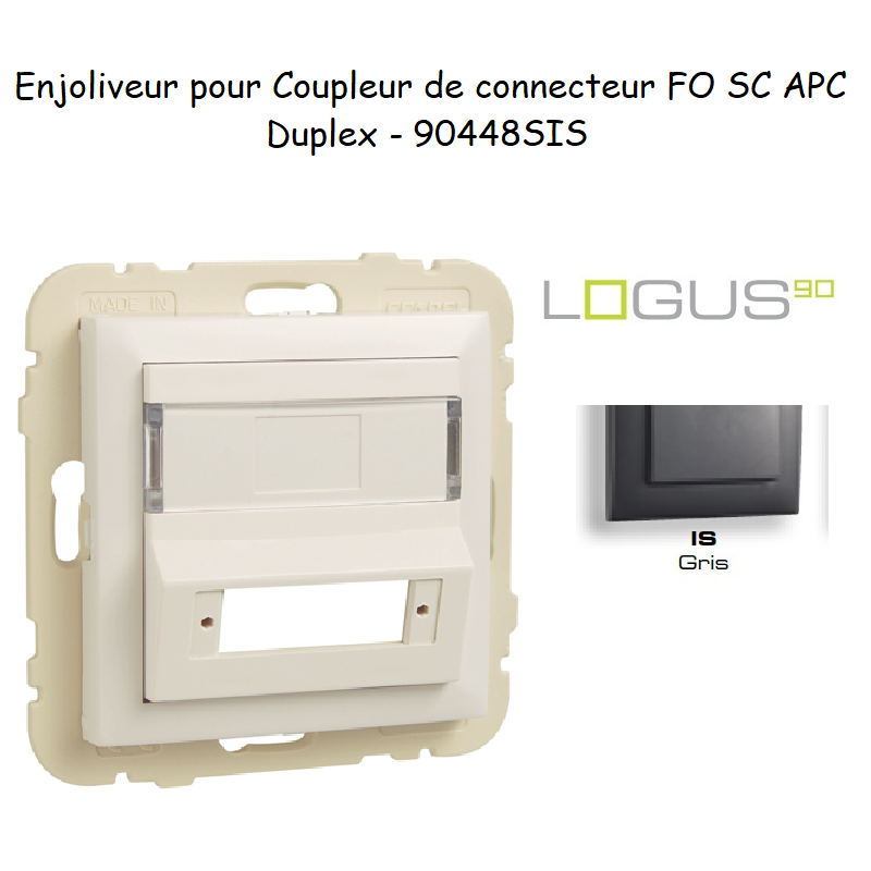 Enjoliveur pour Coupleur de connecteurs FO Logus 90448SIS Gris