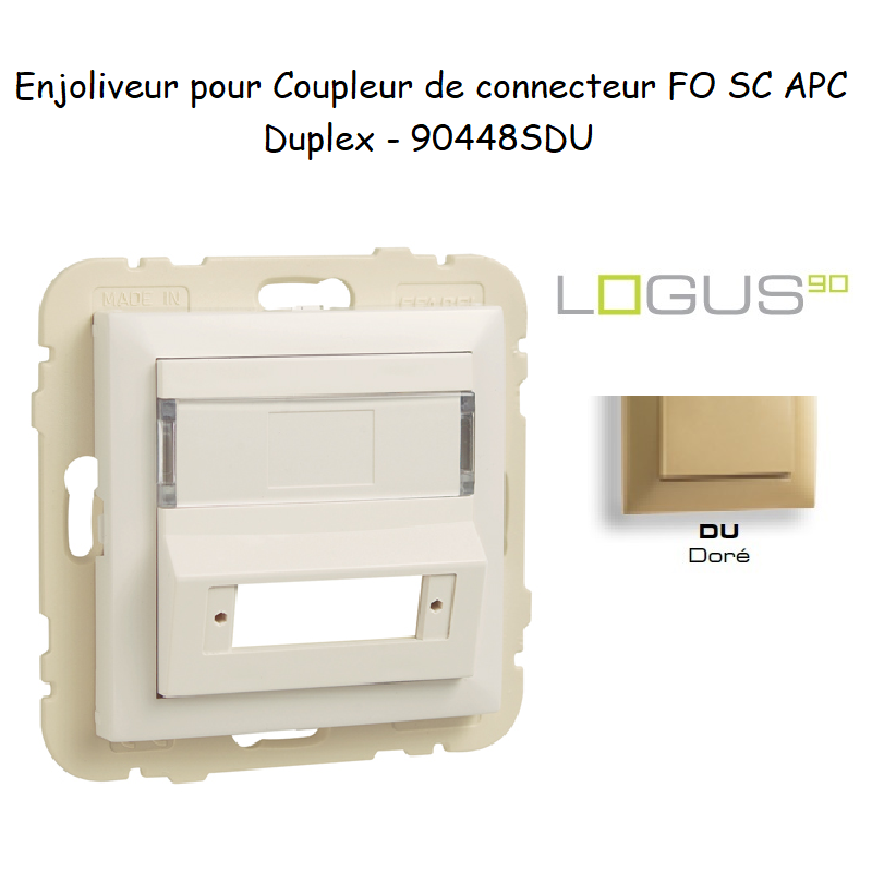 Enjoliveur pour Coupleur de connecteurs FO Logus 90448SPDU Doré