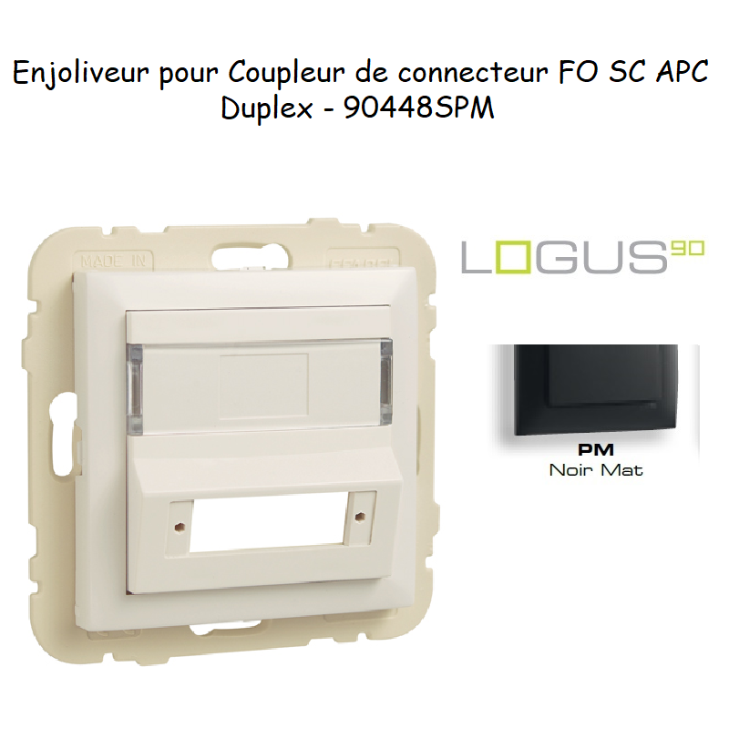 Enjoliveur pour Coupleur de connecteurs FO Logus 90448SPM Noir MAT