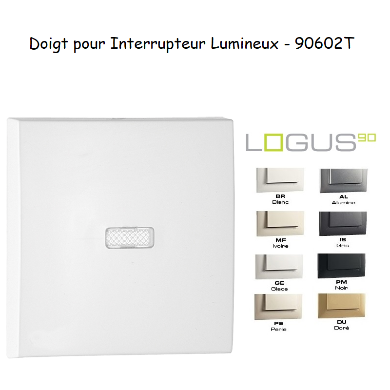 Doigt pour interrupteur lumineux LOGUS 90602T