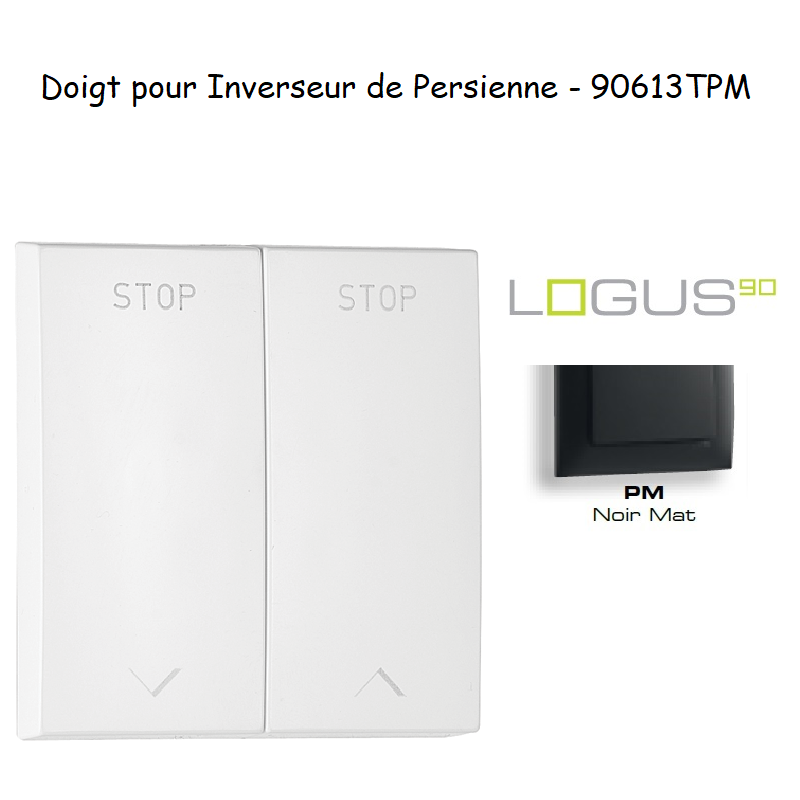 Doigt pour Inverseur de persienne LOGUS 90613TPM Noir MAT