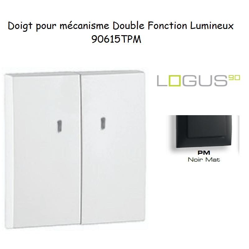Doigt Double Fonction Lumineux Logus 90615TPM Noir MAT