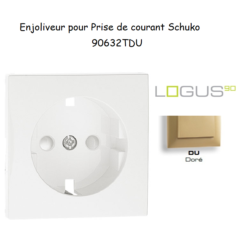 Doigt pour prise de courant schuko LOGUS 90632TDU Doré