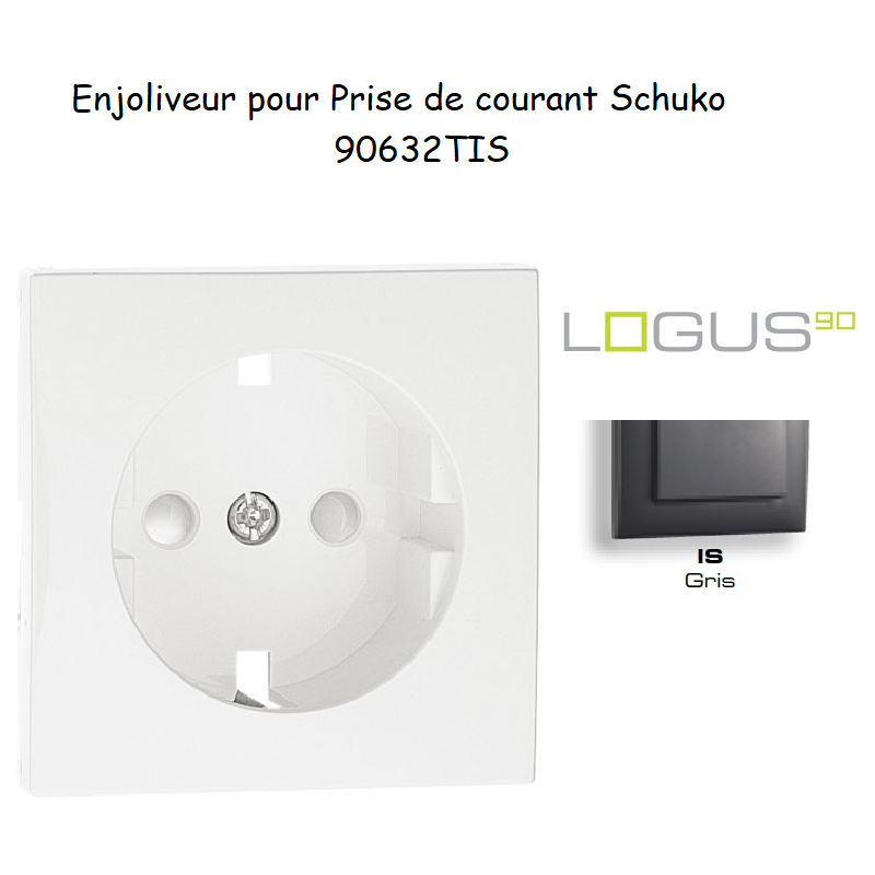 Doigt pour prise de courant schuko LOGUS 90632TIS Gris