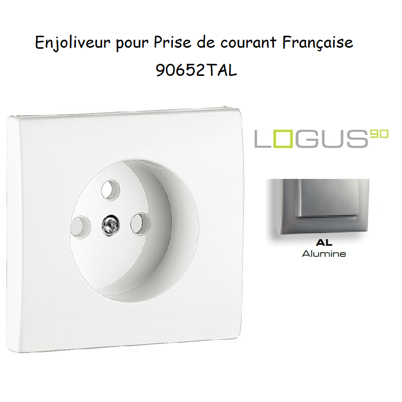 Doigt pour prise de courant française LOGUS 90652TAL Alumine