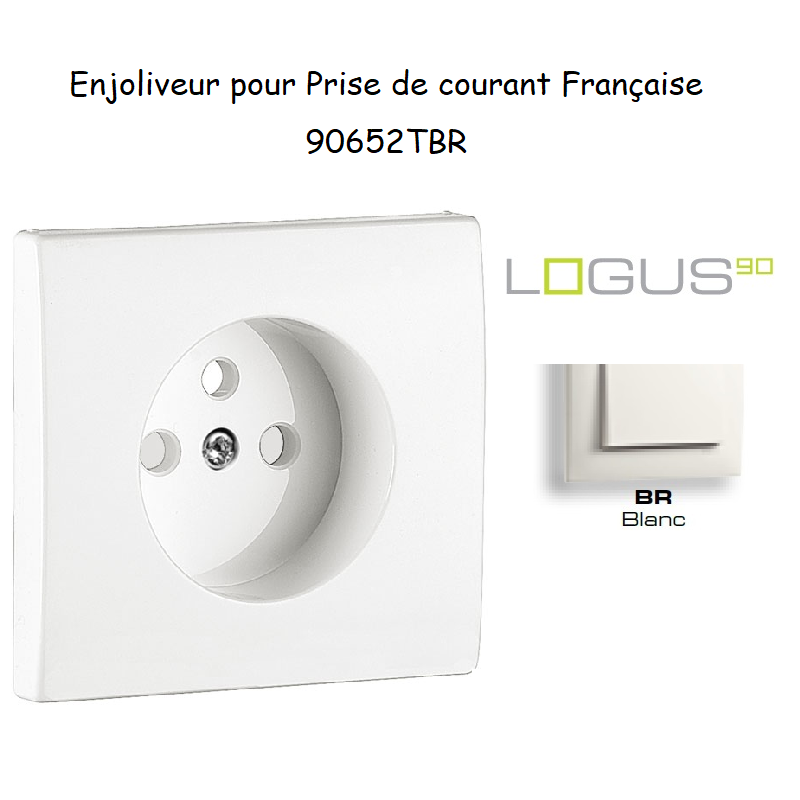Doigt pour prise de courant française LOGUS 90652TBR Blanc