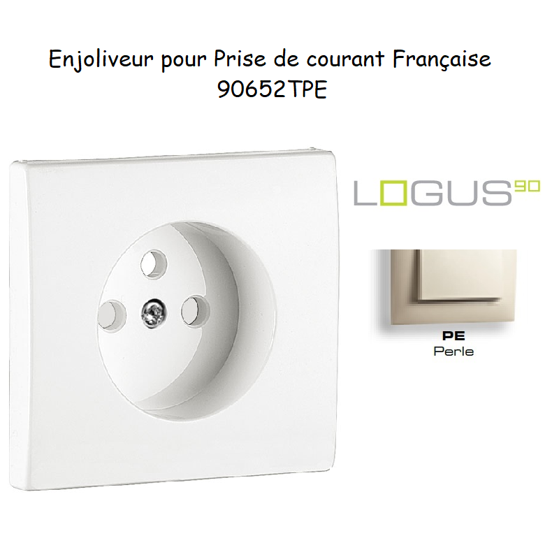 Doigt pour prise de courant française LOGUS 90652TPE Perle