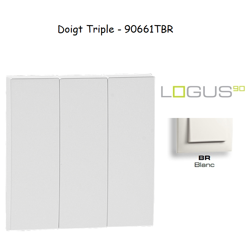 Doigt triple LOGUS 90661TBR Blanc