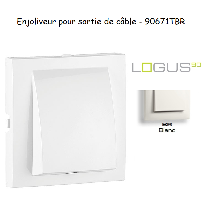 Enjoliveur rosette sortie de câble LOGUS 90671TBR Blanc