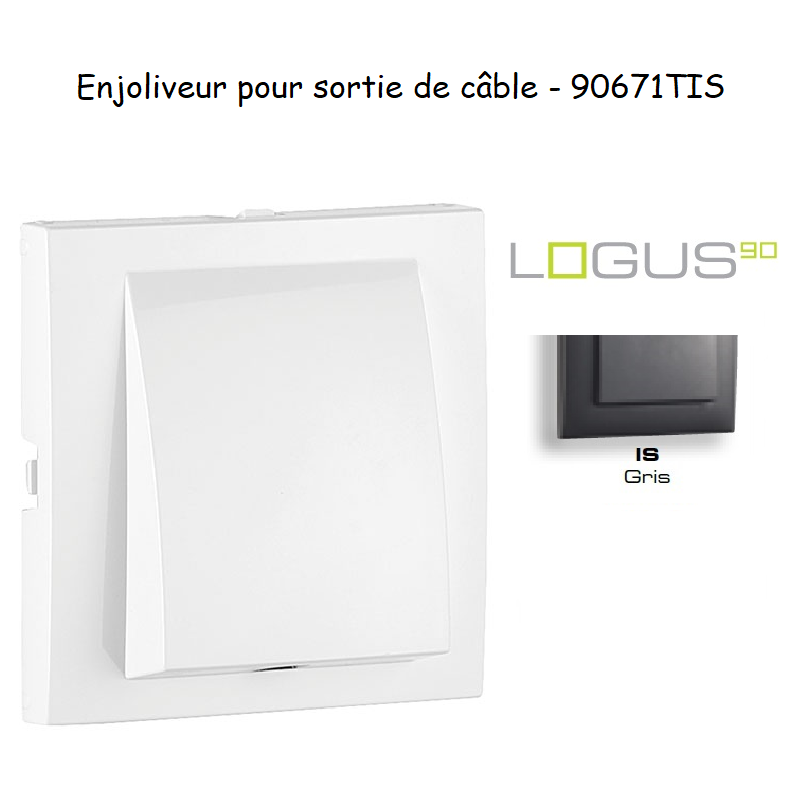 Enjoliveur rosette sortie de câble LOGUS 90671TIS Gris