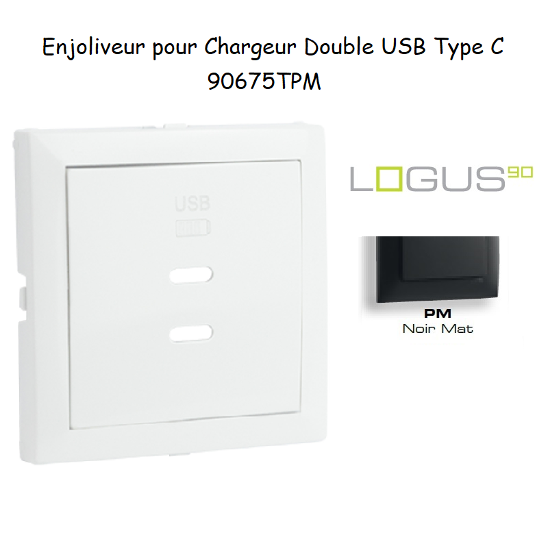 Enjoliveur pour Chargeur Double USB Type C 90675TPM