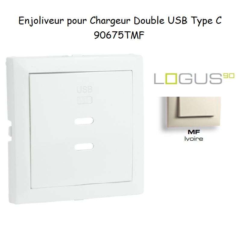 Enjoliveur pour Chargeur Double USB Type C 90675TMF