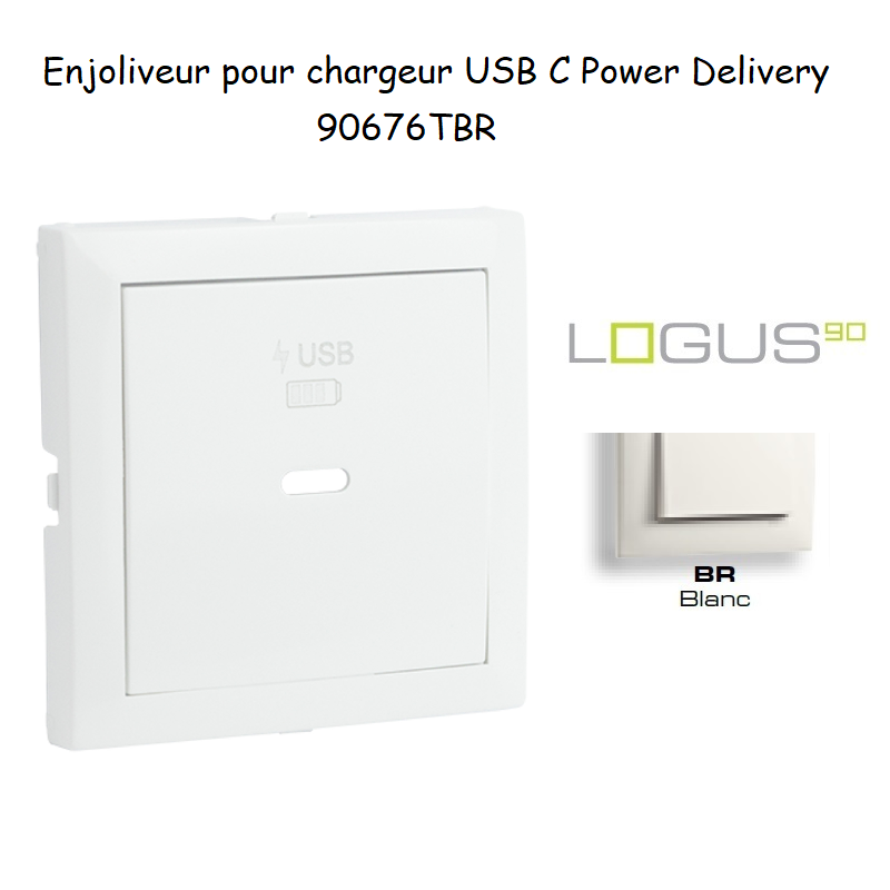 Enjoliveur pour Chargeur USB Type C Power Delivery 90676TBR