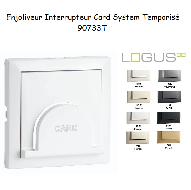 Enjoliveur pour interrupteur Card System Logus 90 90733T