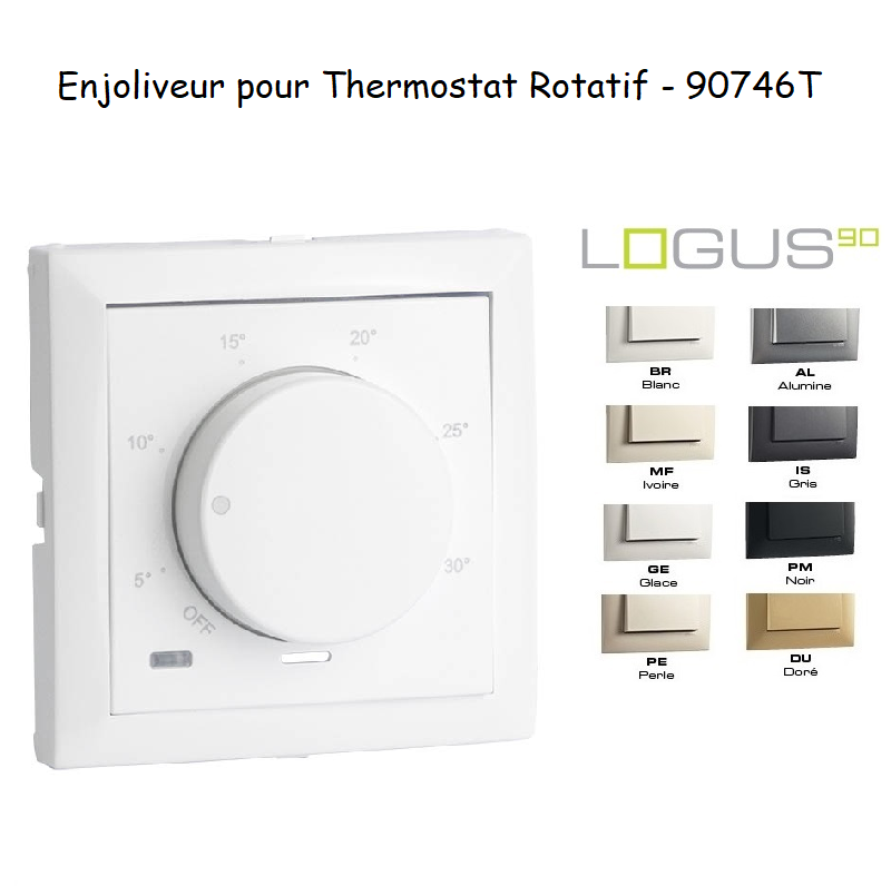 Enjoliveur pour thermostat rotatif Logus 90 90746T